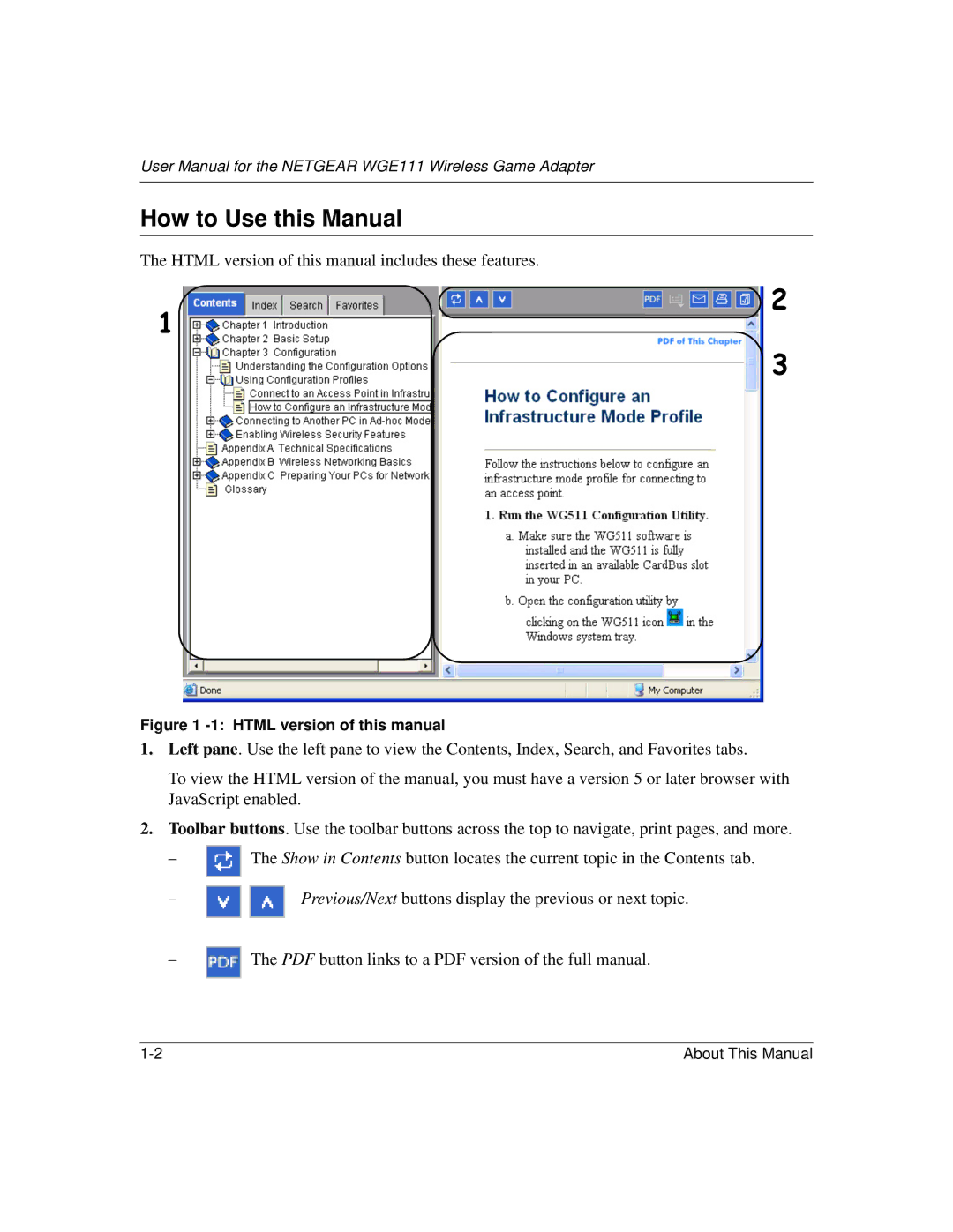 NETGEAR WGE111 user manual How to Use this Manual, Html version of this manual 