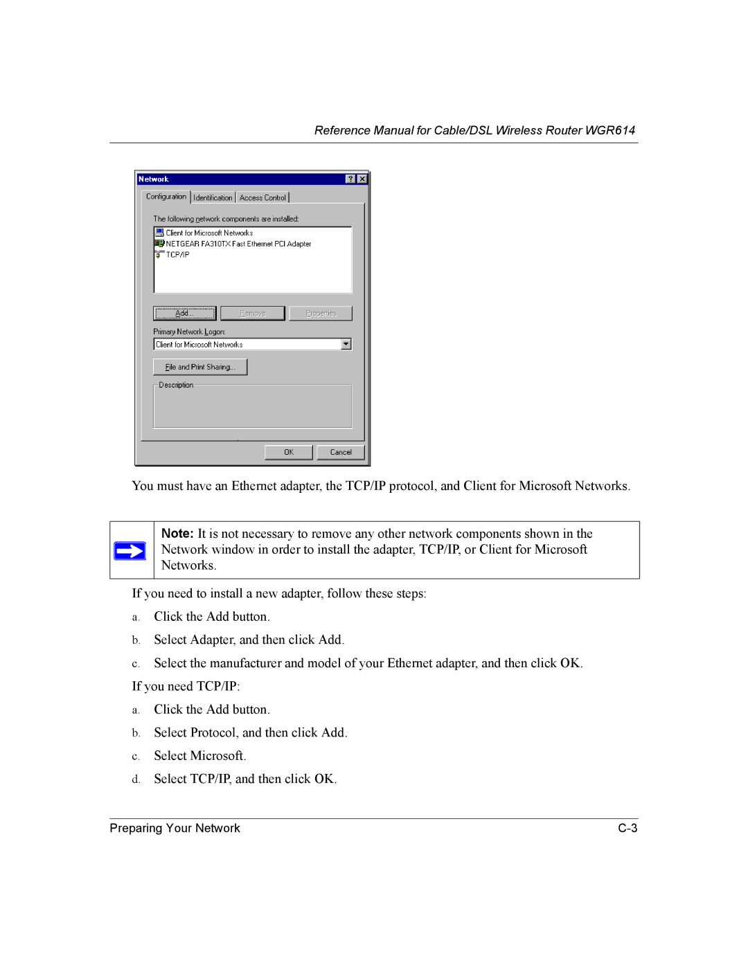 NETGEAR NTGWGR614 manual Reference Manual for Cable/DSL Wireless Router WGR614 