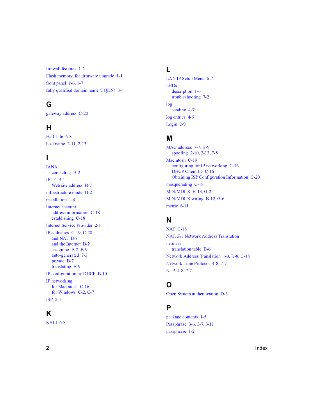 NETGEAR NTGWGR614 manual Ietf B-1 