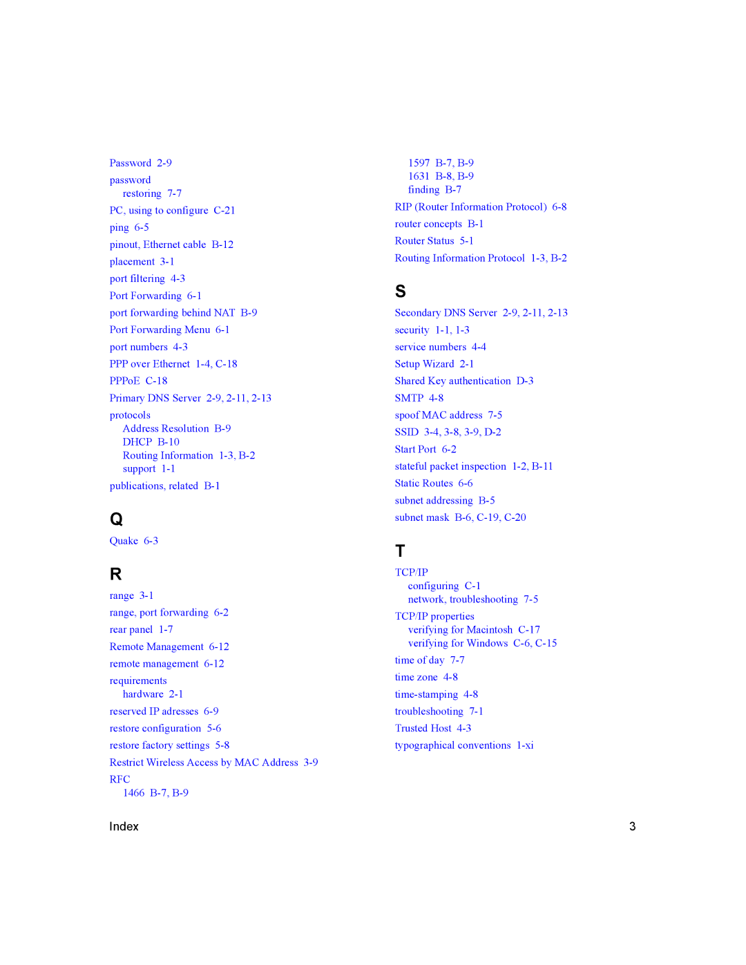 NETGEAR NTGWGR614 manual Rfc 