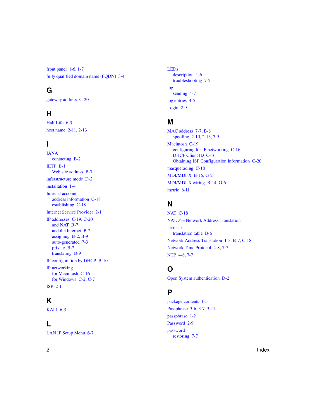 NETGEAR WGR614 v4 manual Ietf B-1 