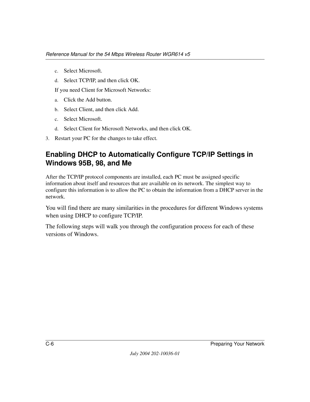 NETGEAR WGR614 v5 manual Reference Manual for the 54 Mbps Wireless Router WGR614 