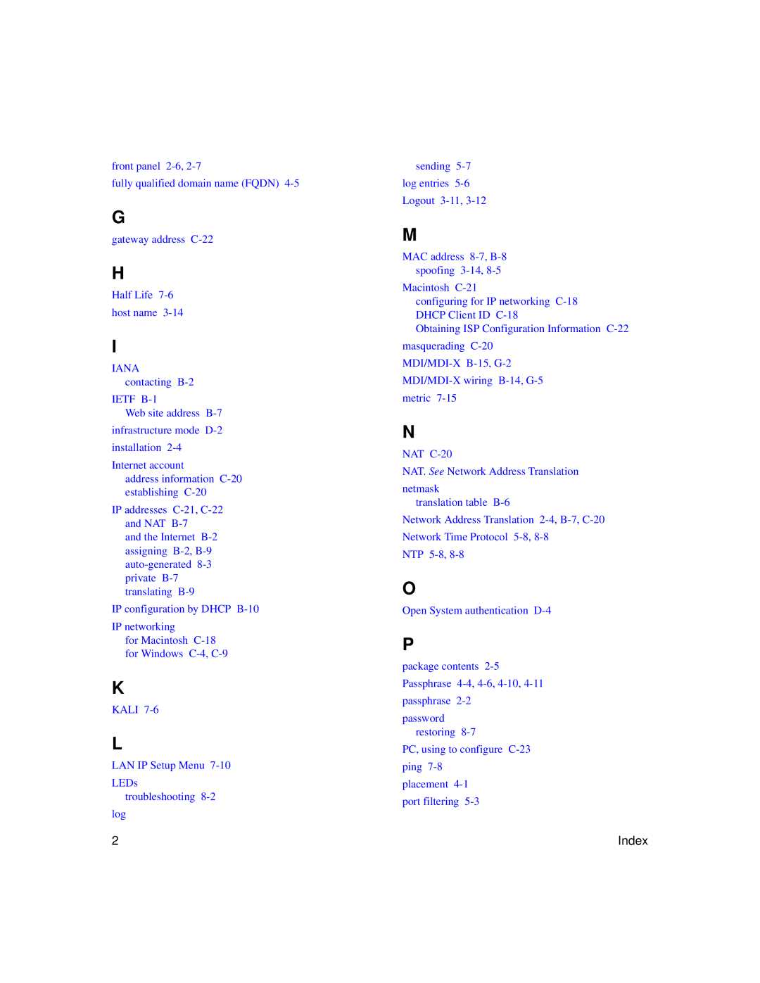 NETGEAR WGR614 v5 manual Ietf B-1 