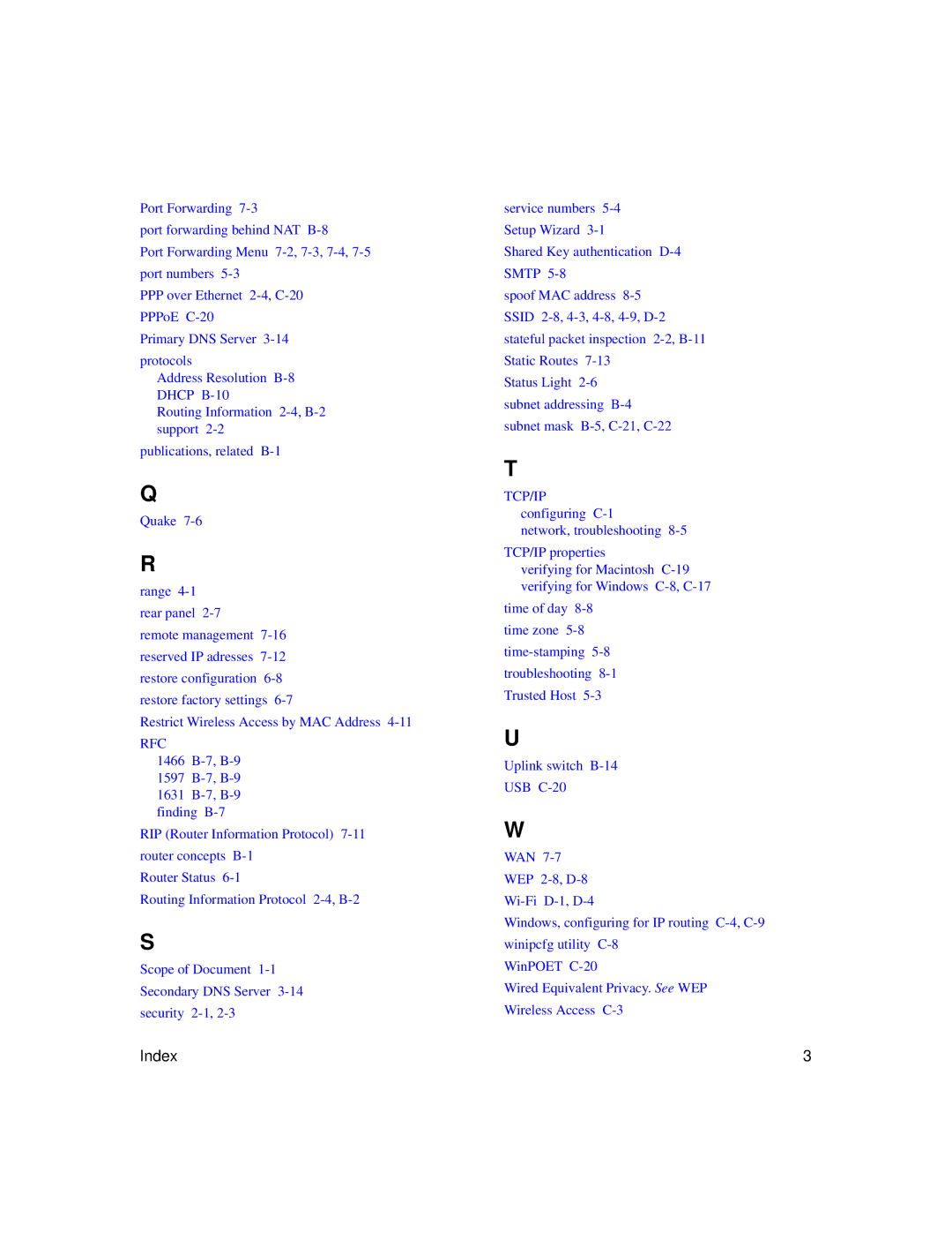 NETGEAR WGR614 v5 manual Rfc 