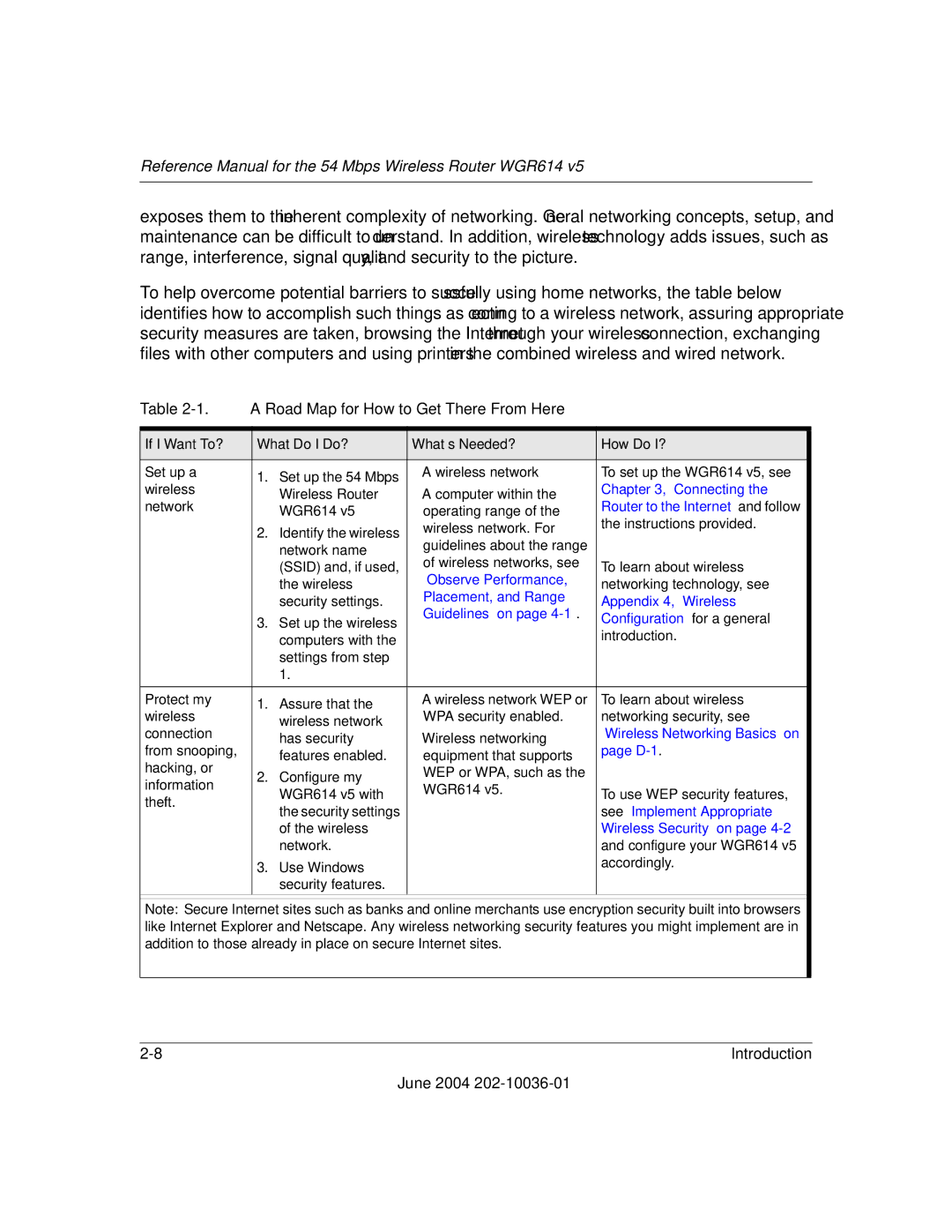 NETGEAR WGR614 v5 manual Road Map for How to Get There From Here, Network 