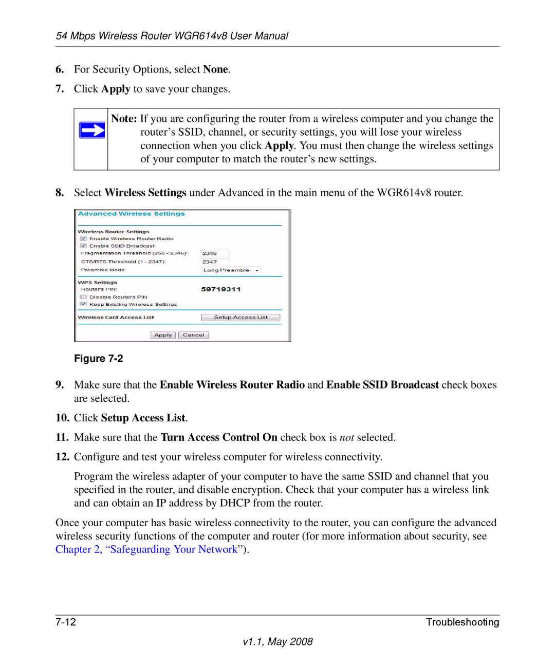 NETGEAR WGR614 v8 manual V1.1, May 