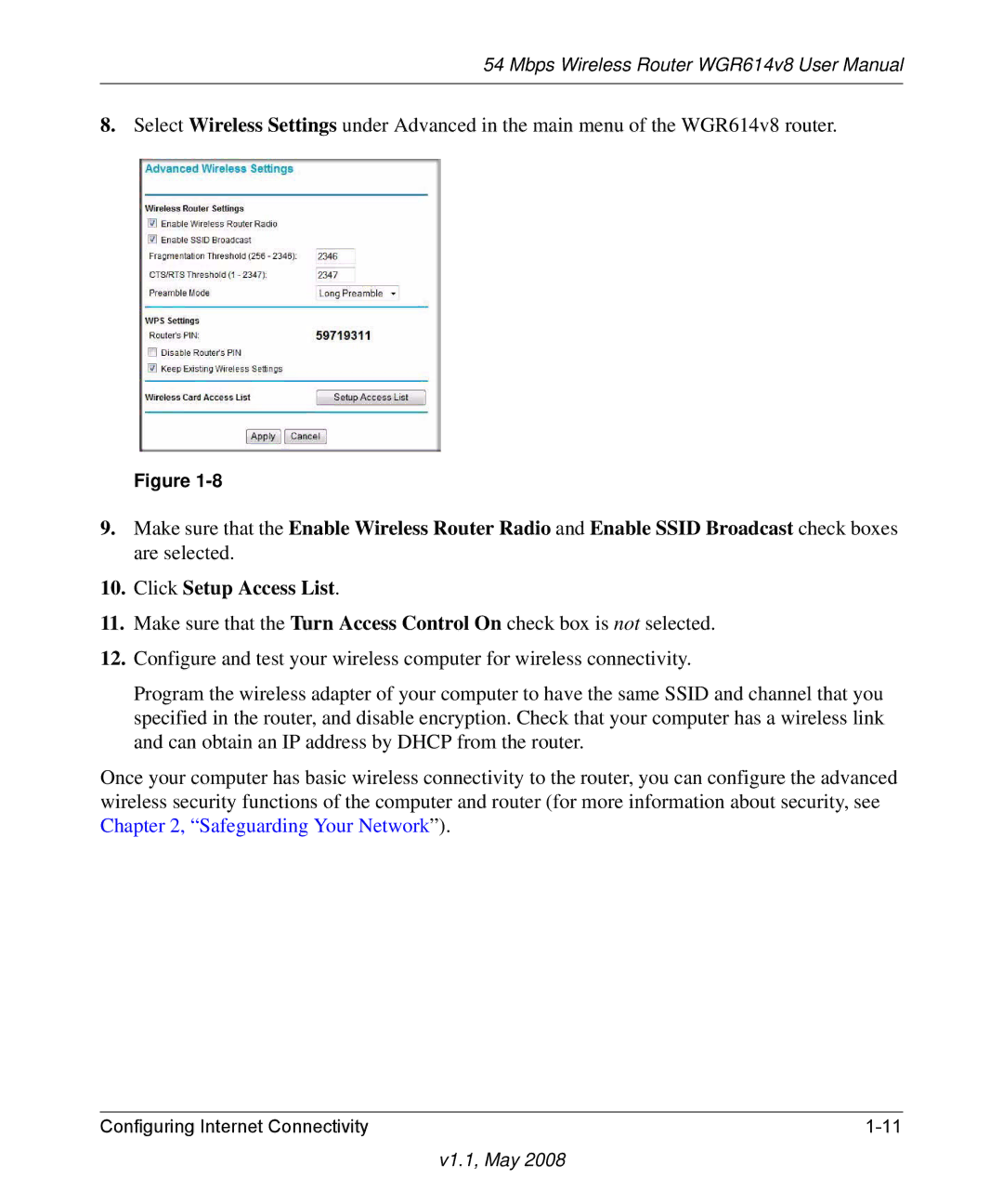 NETGEAR WGR614 v8 manual V1.1, May 