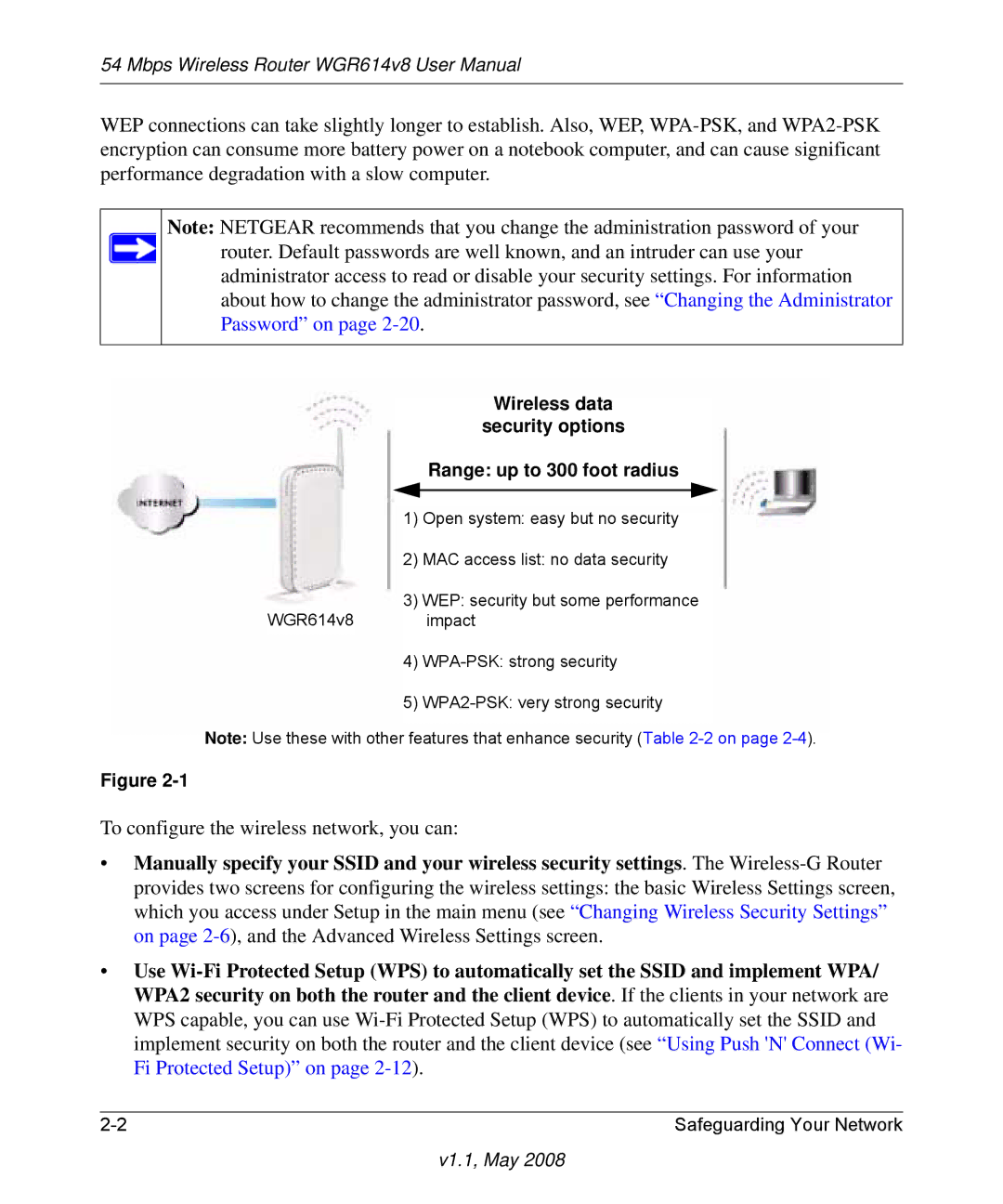 NETGEAR WGR614 v8 manual To configure the wireless network, you can 