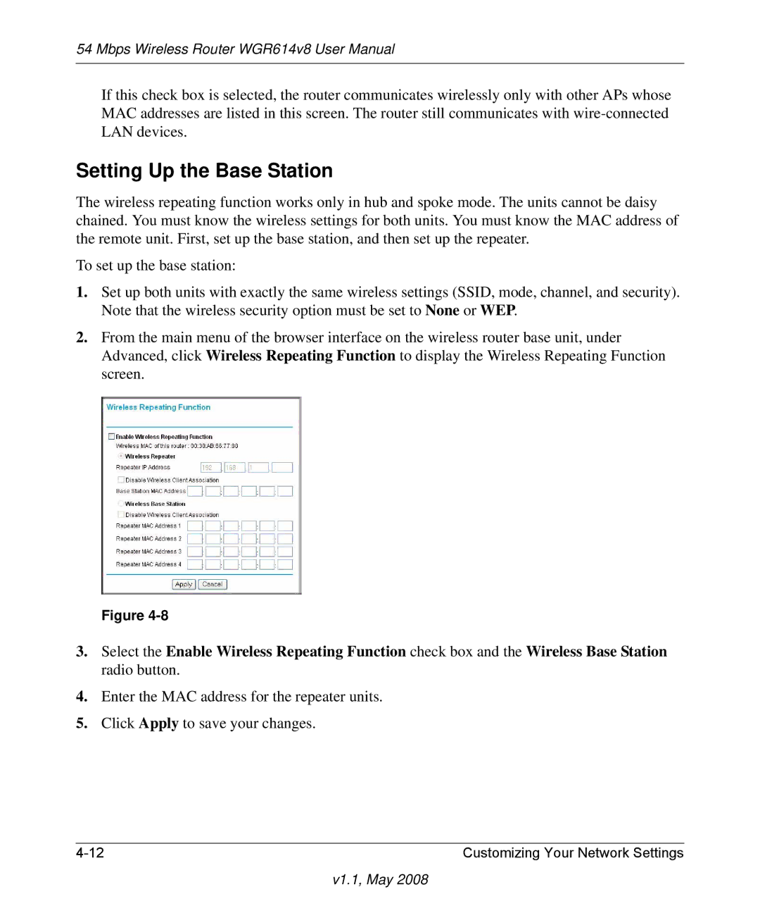 NETGEAR WGR614 v8 manual Setting Up the Base Station 