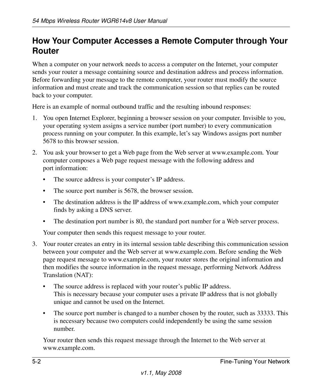 NETGEAR WGR614 v8 manual Fine-Tuning Your Network 