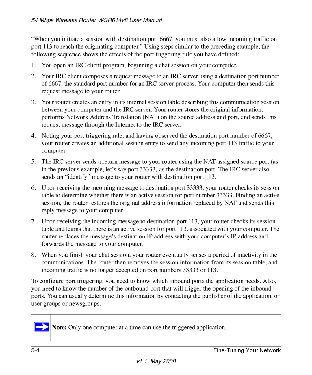 NETGEAR WGR614 v8 manual V1.1, May 