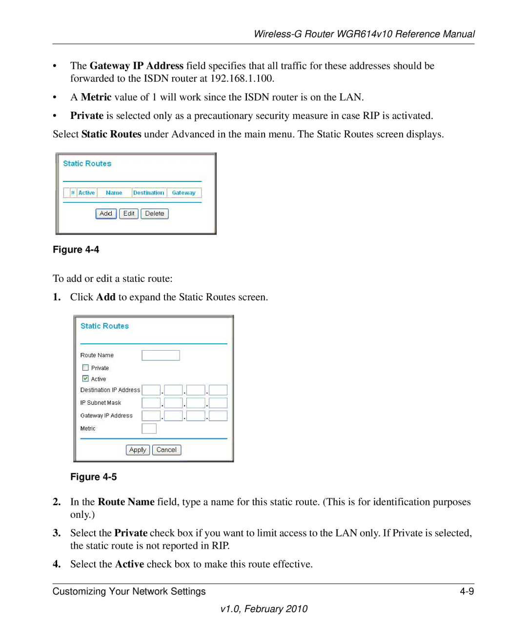 NETGEAR WGR614V10 manual Wireless-G Router WGR614v10 Reference Manual 