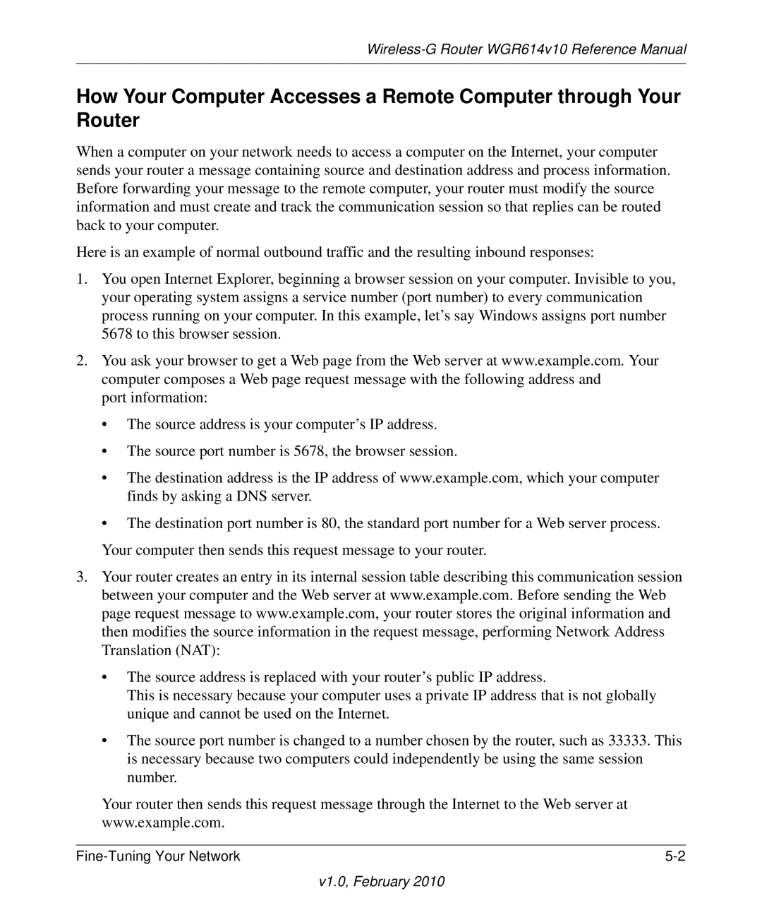 NETGEAR WGR614V10 manual Fine-Tuning Your Network 