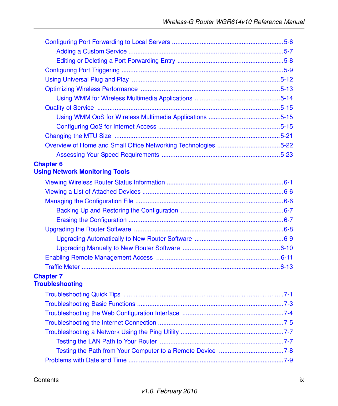 NETGEAR WGR614V10 manual Chapter Using Network Monitoring Tools 