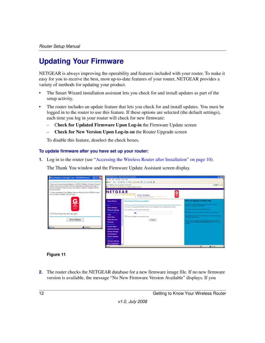 NETGEAR WGR614v9 manual Updating Your Firmware 