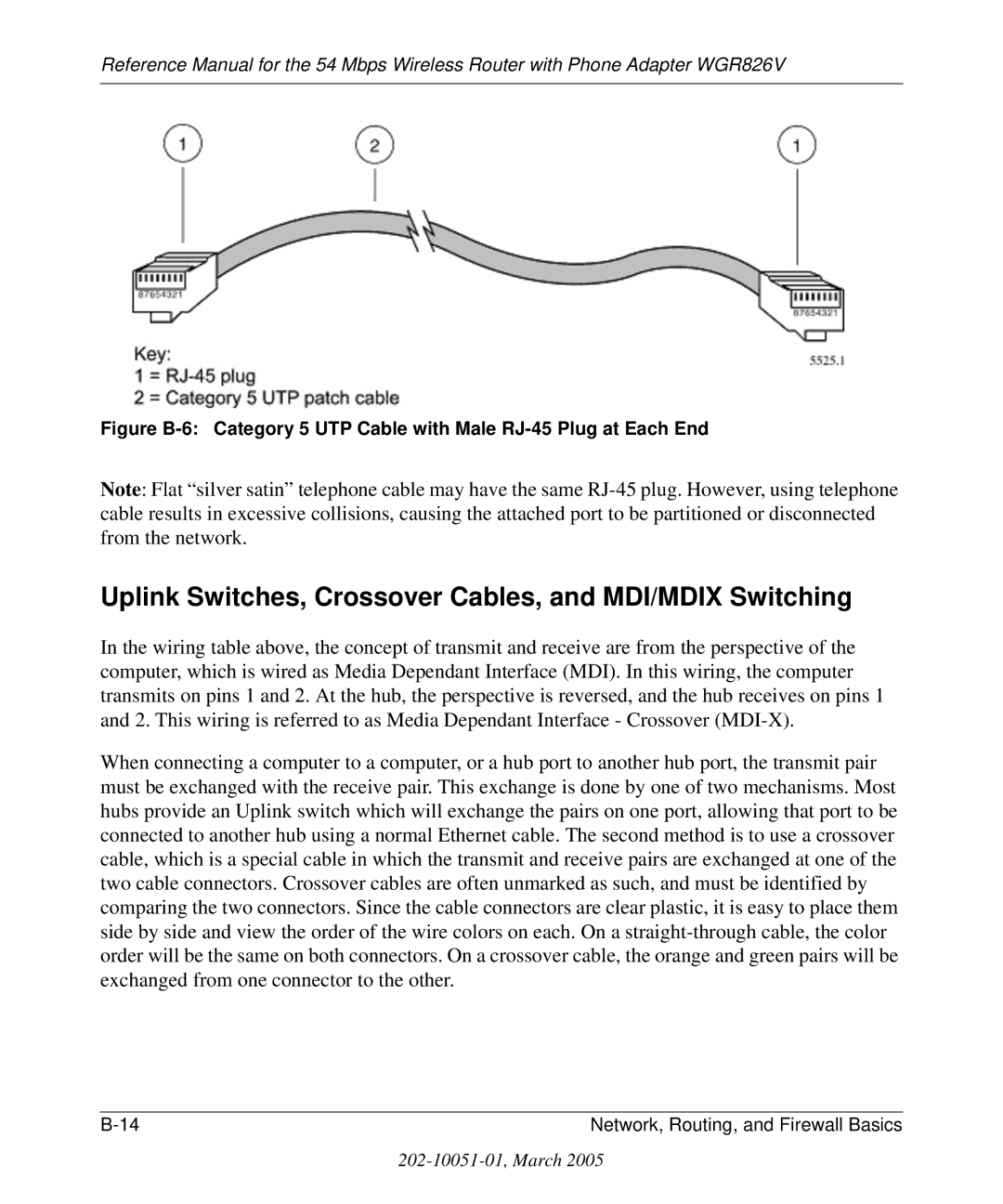 NETGEAR WGR826V manual Uplink Switches, Crossover Cables, and MDI/MDIX Switching 