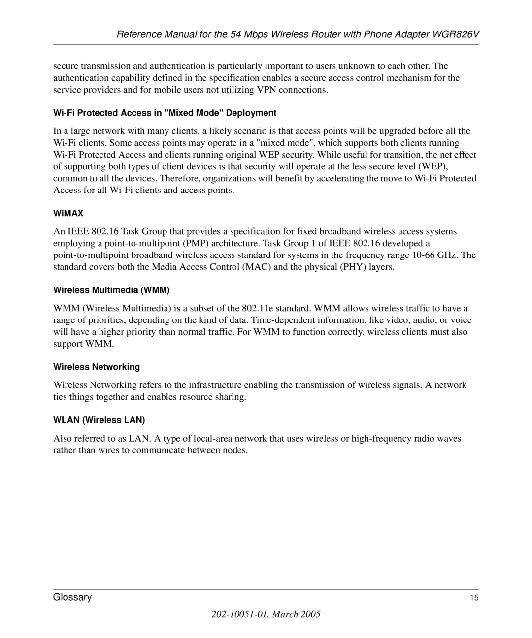 NETGEAR WGR826V manual Wi-Fi Protected Access in Mixed Mode Deployment 