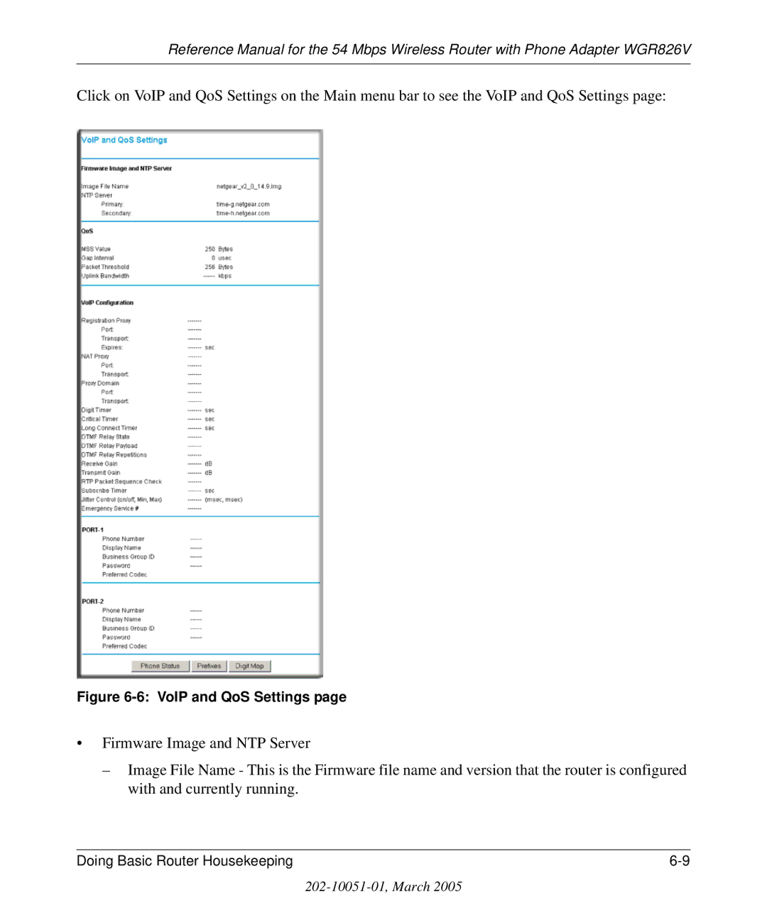 NETGEAR WGR826V manual VoIP and QoS Settings 