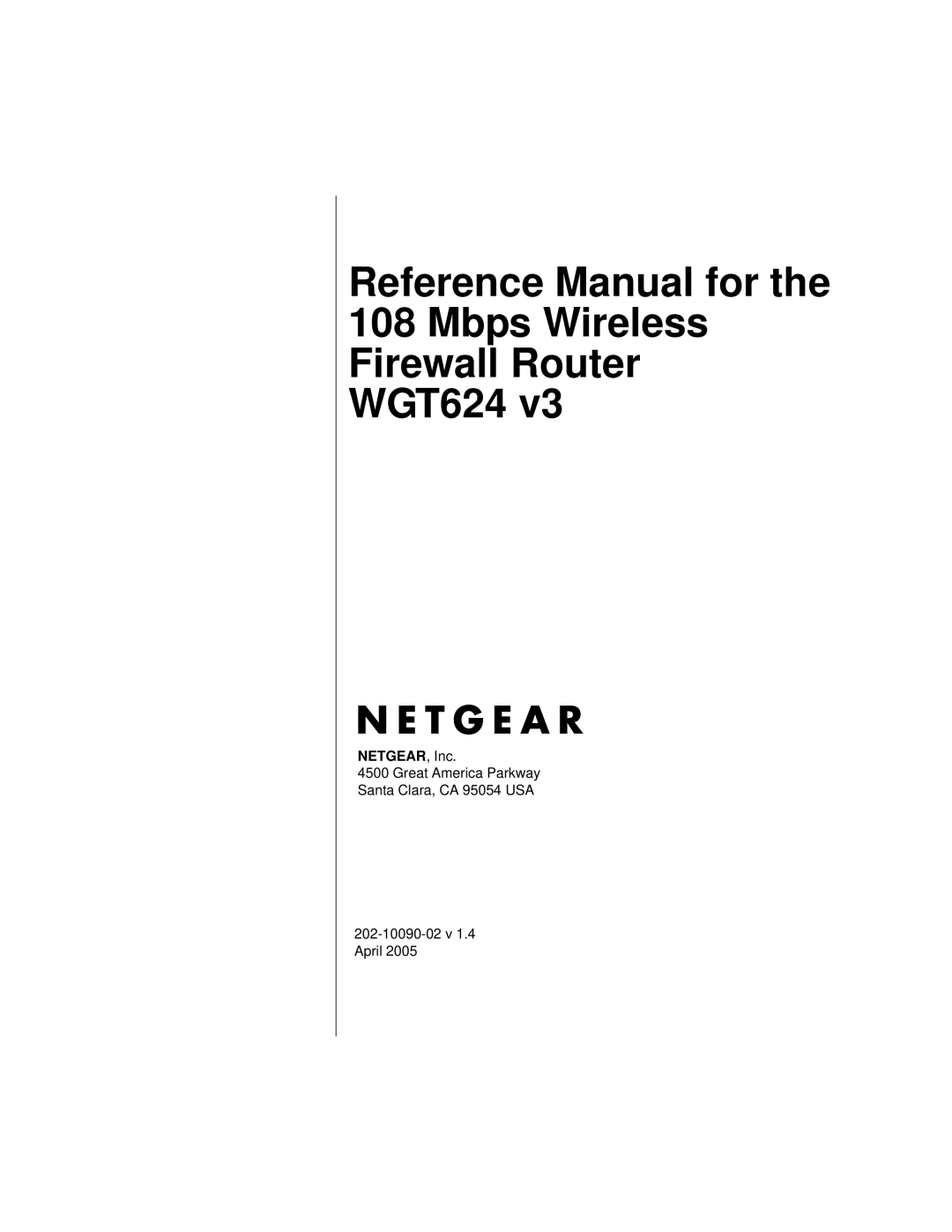 NETGEAR WGT624 V3 manual NETGEAR, Inc 