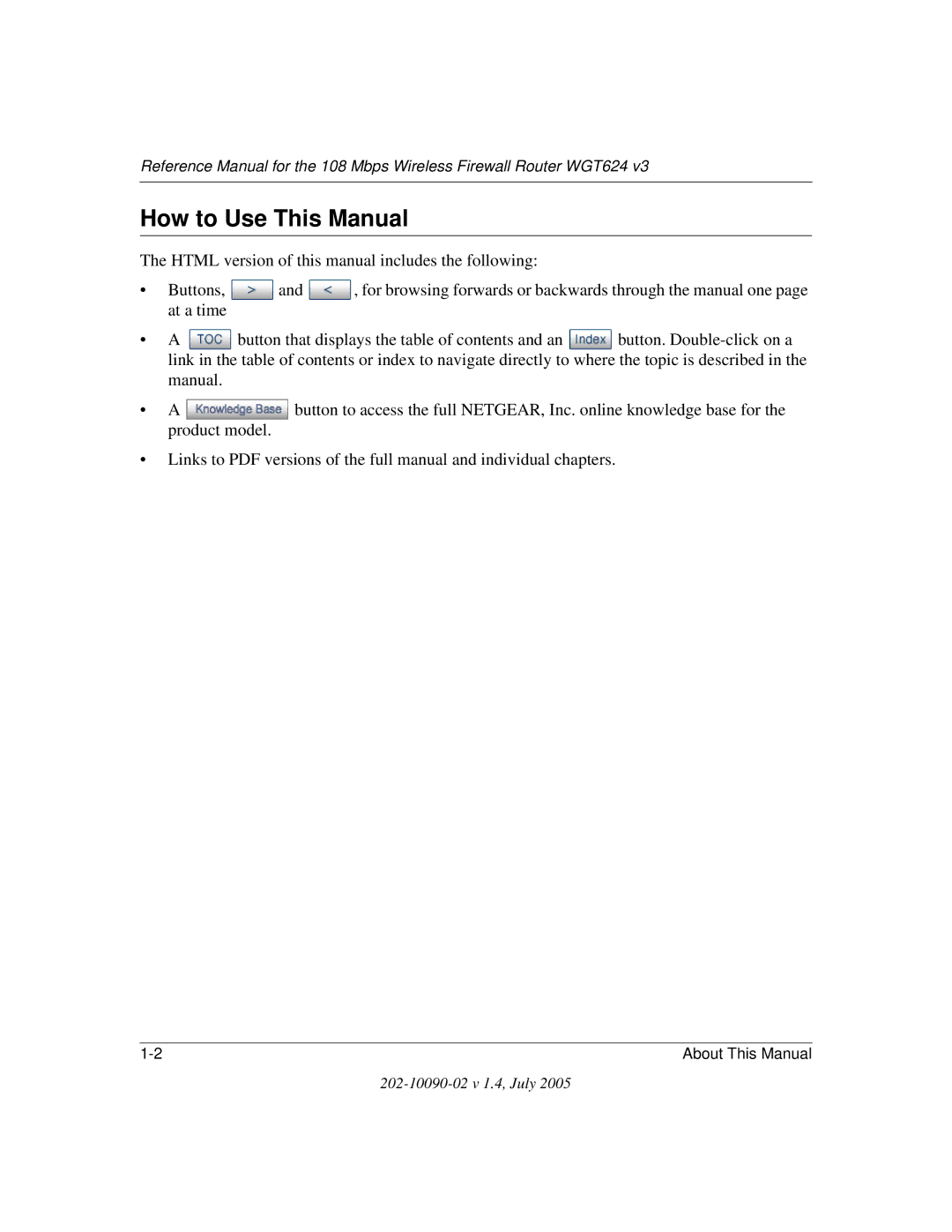 NETGEAR WGT624 V3 manual How to Use This Manual 