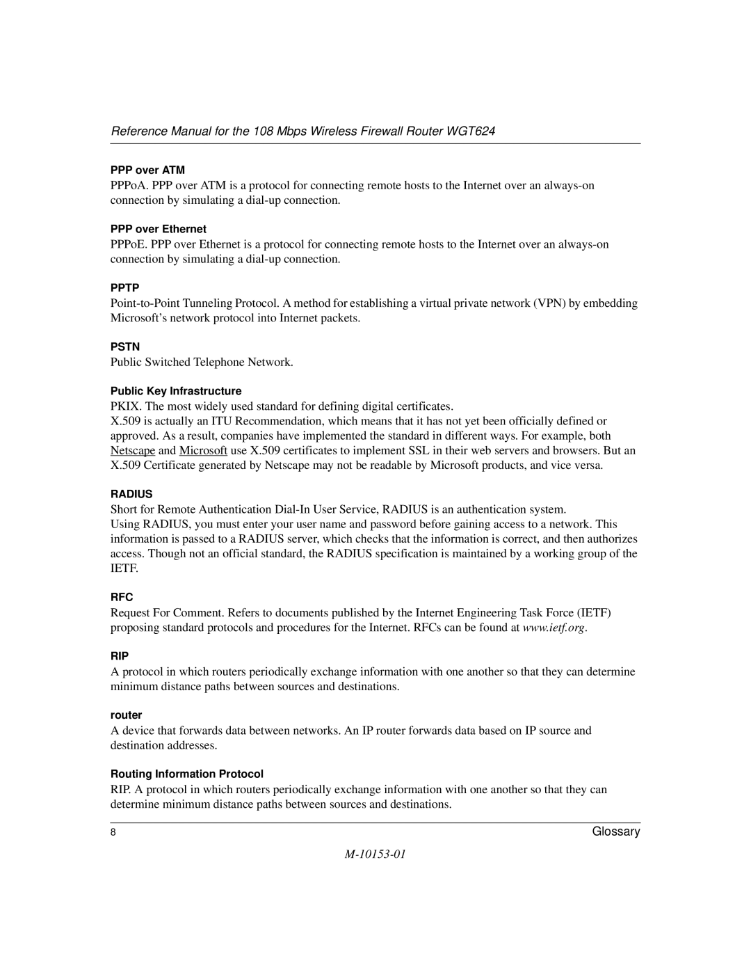 NETGEAR WGT624 manual Public Switched Telephone Network 