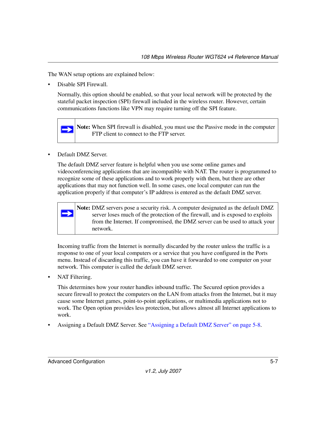 NETGEAR manual Mbps Wireless Router WGT624 v4 Reference Manual 