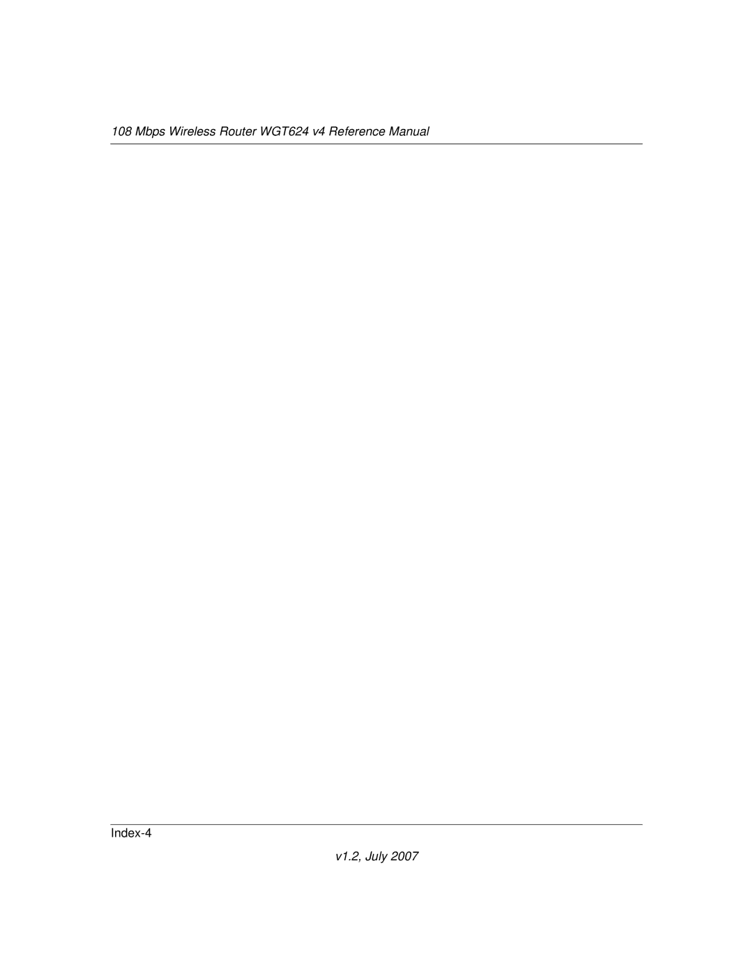 NETGEAR WGT624 manual Index-4 