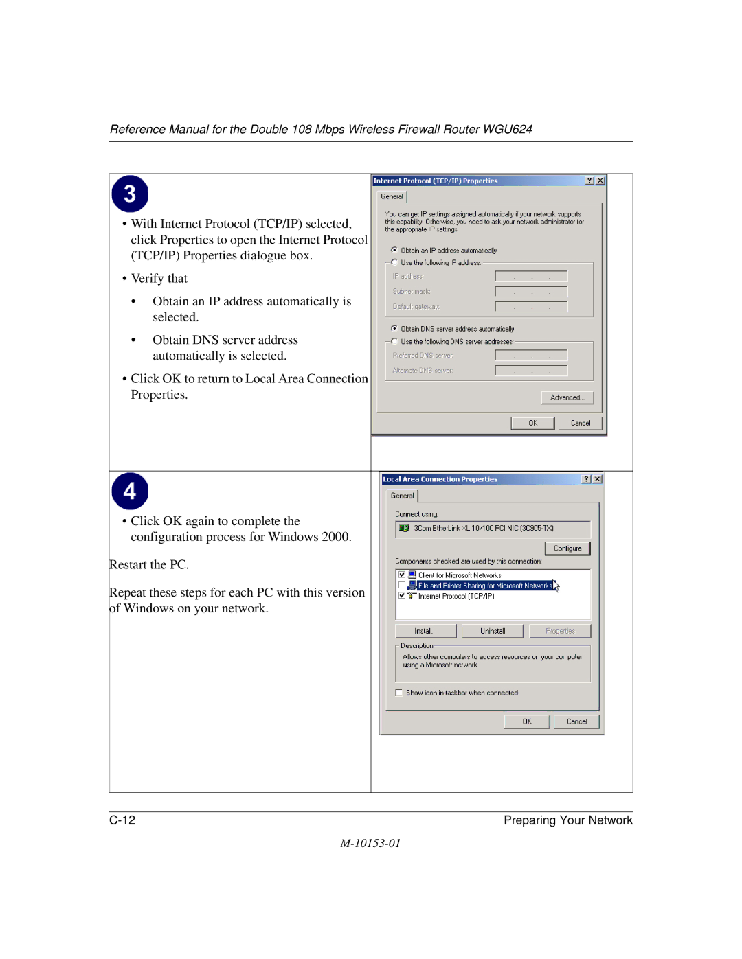 NETGEAR WGU624 manual Preparing Your Network 