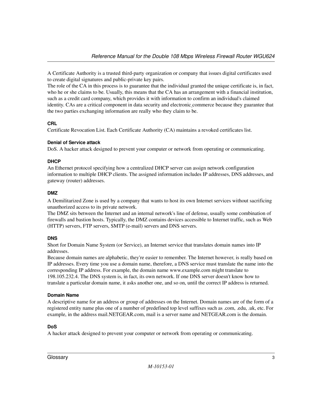 NETGEAR WGU624 manual Crl 