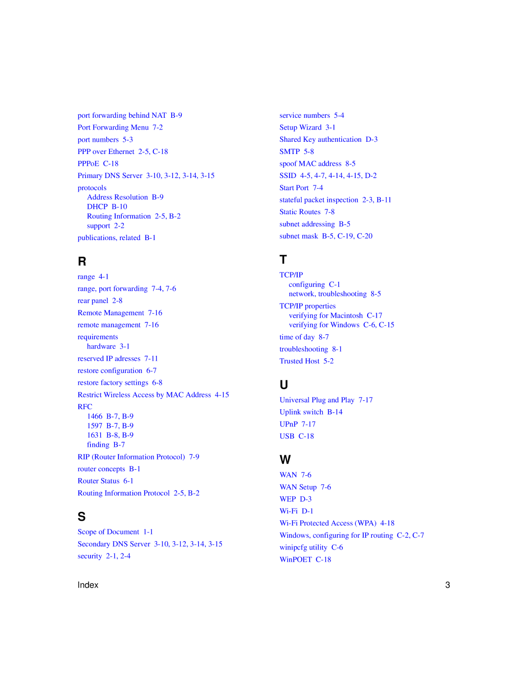 NETGEAR WGU624 manual Rfc 