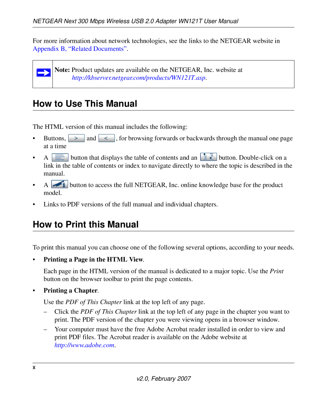 NETGEAR WN121T user manual How to Use This Manual, How to Print this Manual 