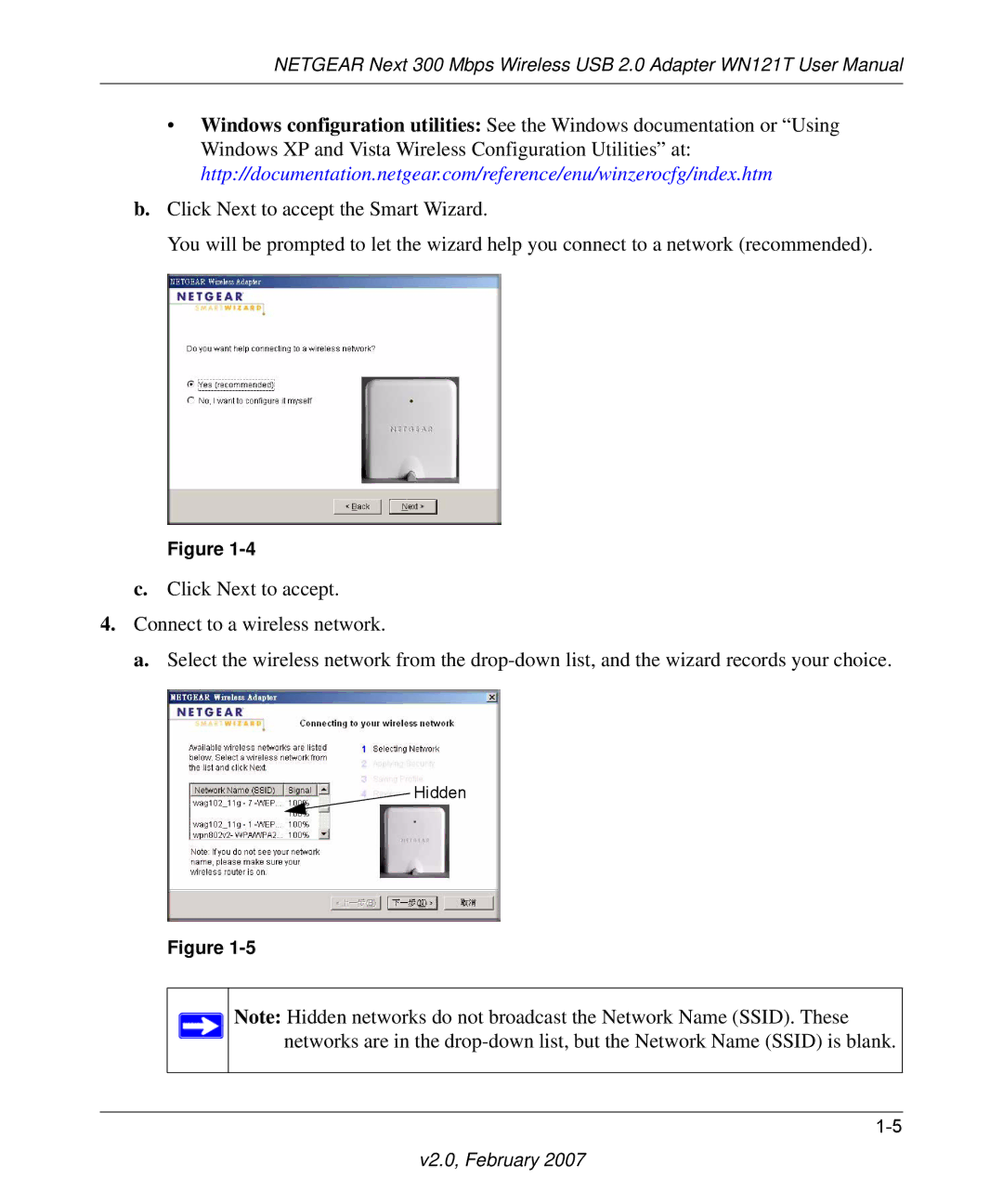 NETGEAR WN121T user manual Hidden 