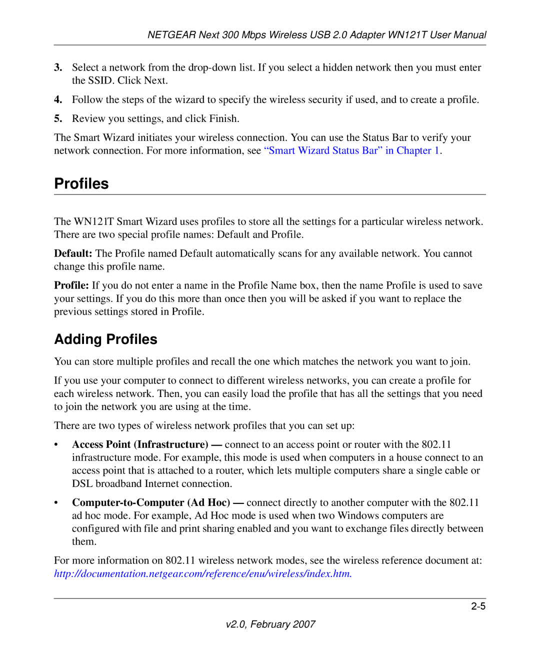 NETGEAR WN121T user manual Adding Profiles 