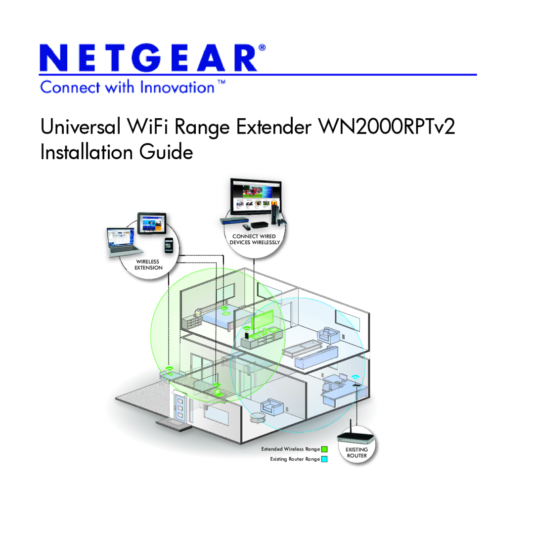 NETGEAR manual Universal WiFi Range Extender WN2000RPTv2 Installation Guide 