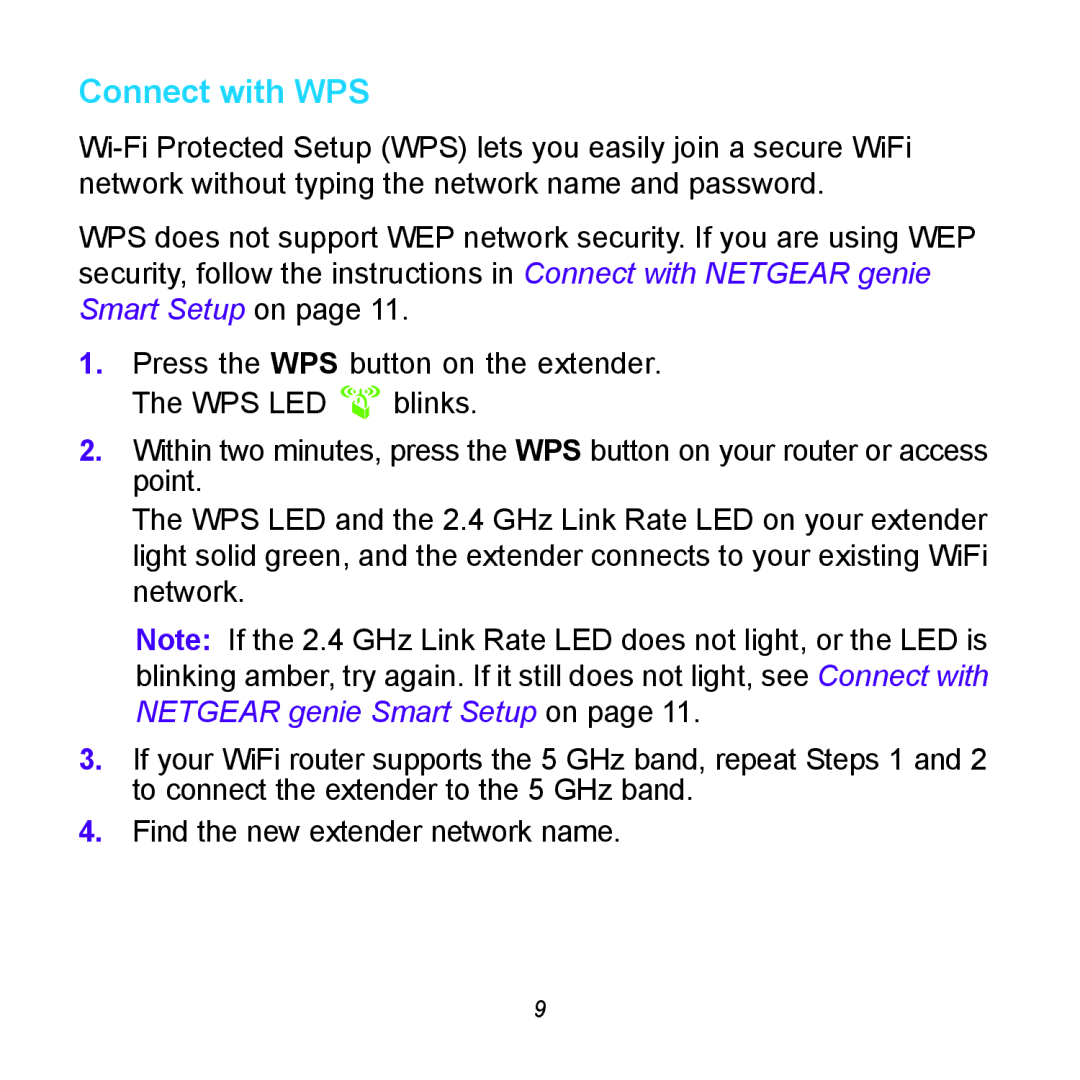 NETGEAR WN2500RP manual Connect with WPS 