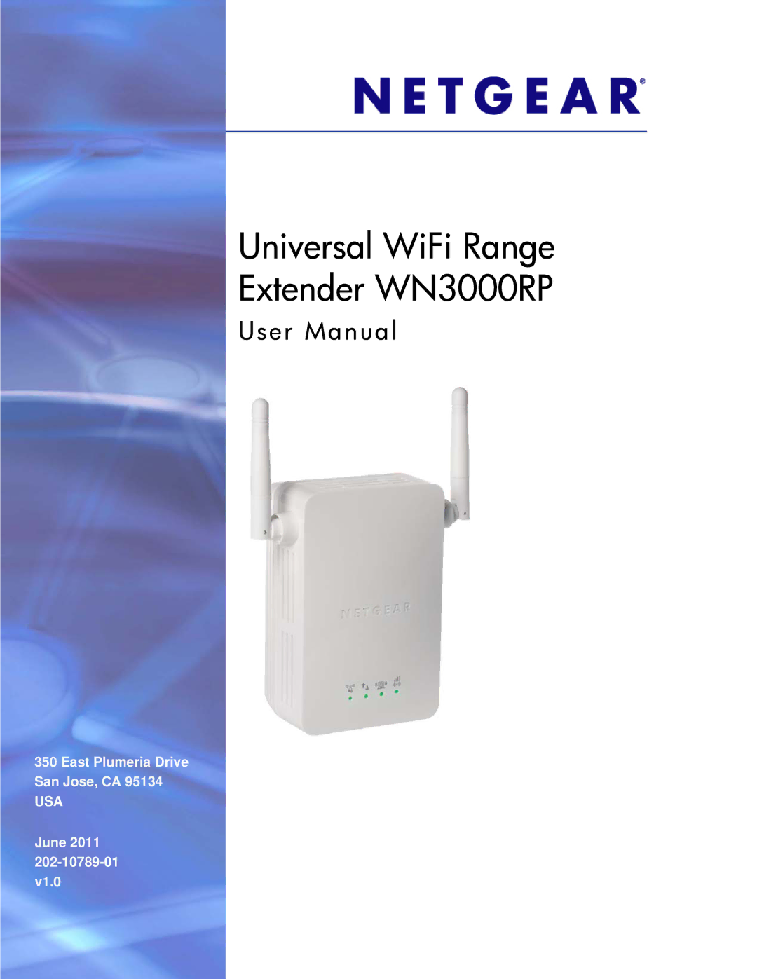 NETGEAR wn3000rp, WN3000RP-100NAS user manual Universal WiFi Range Extender WN3000RP 