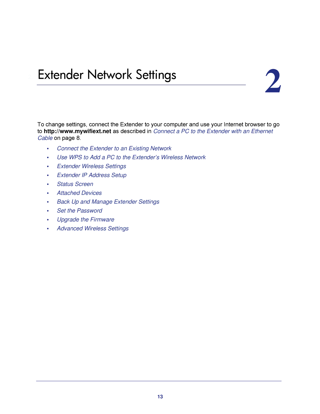 NETGEAR wn3000rp, WN3000RP-100NAS user manual Extender Network Settings 