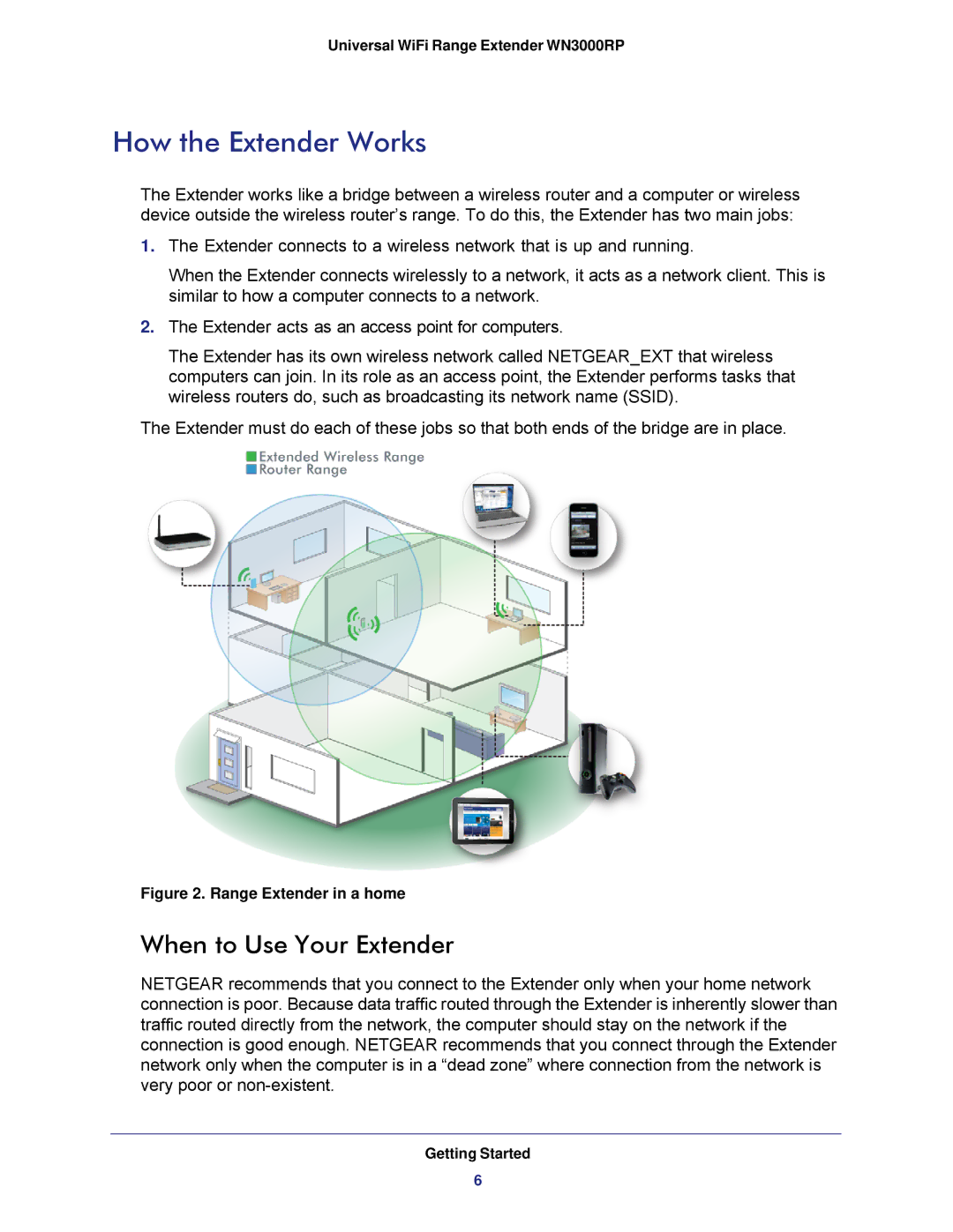 NETGEAR WN3000RP-100NAS, wn3000rp user manual How the Extender Works, When to Use Your Extender 