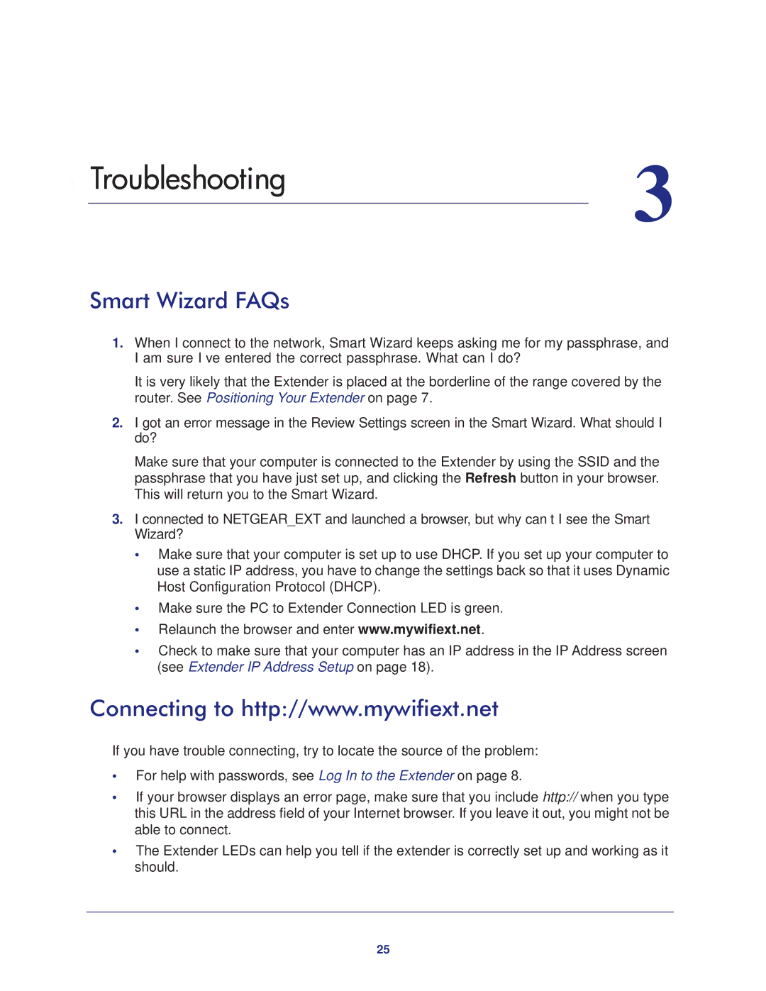 NETGEAR wn3000rp user manual Troubleshooting, Smart Wizard FAQs 