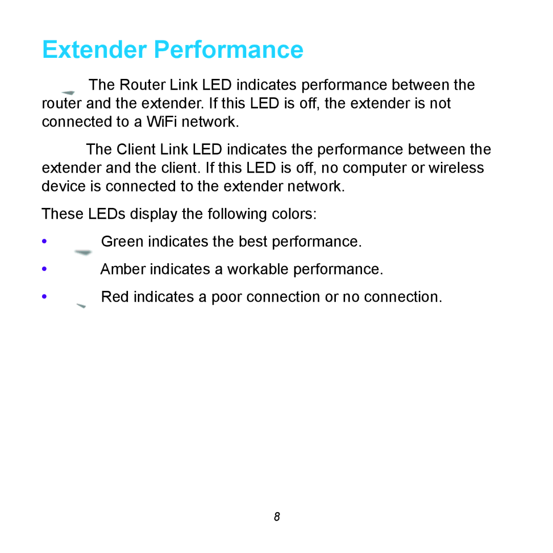 NETGEAR WN31000RP manual Extender Performance 