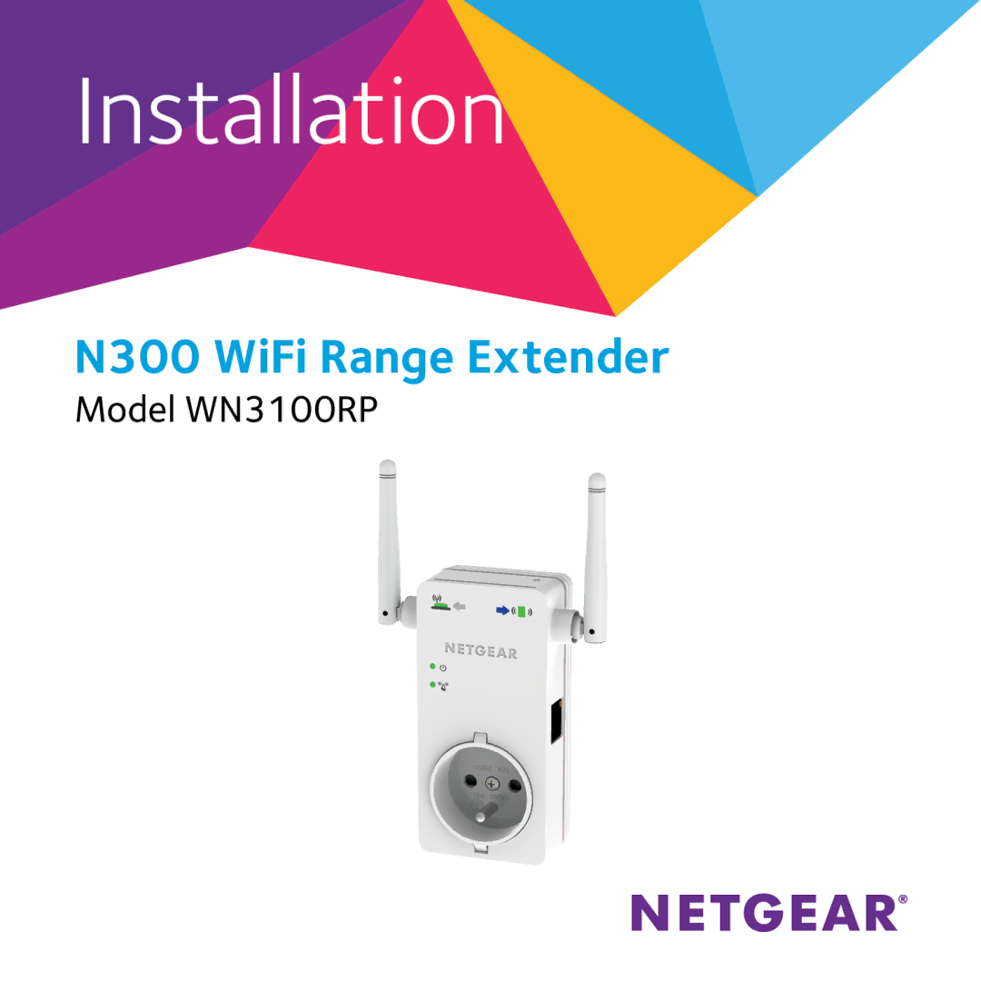 NETGEAR WN3100RP manual Installation 