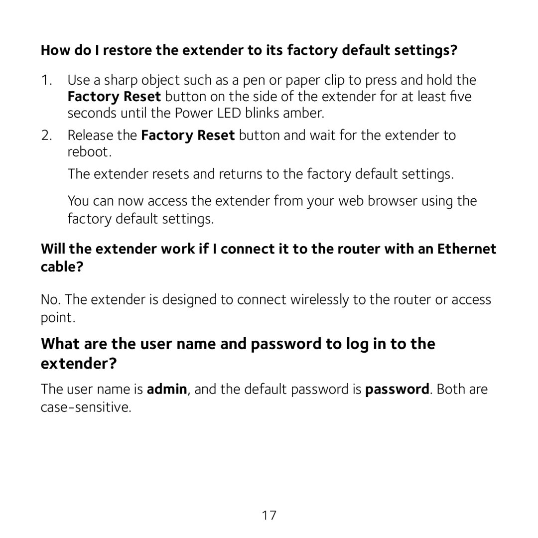 NETGEAR WN3100RP manual 