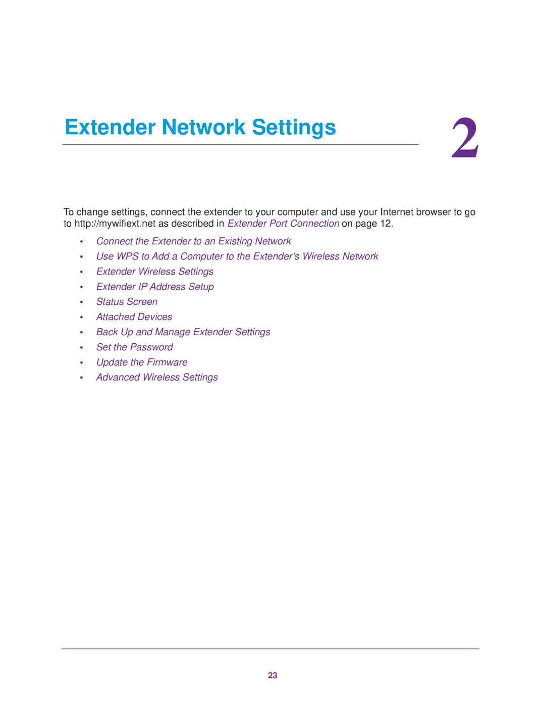 NETGEAR WN3100RP manual Extender Network Settings 