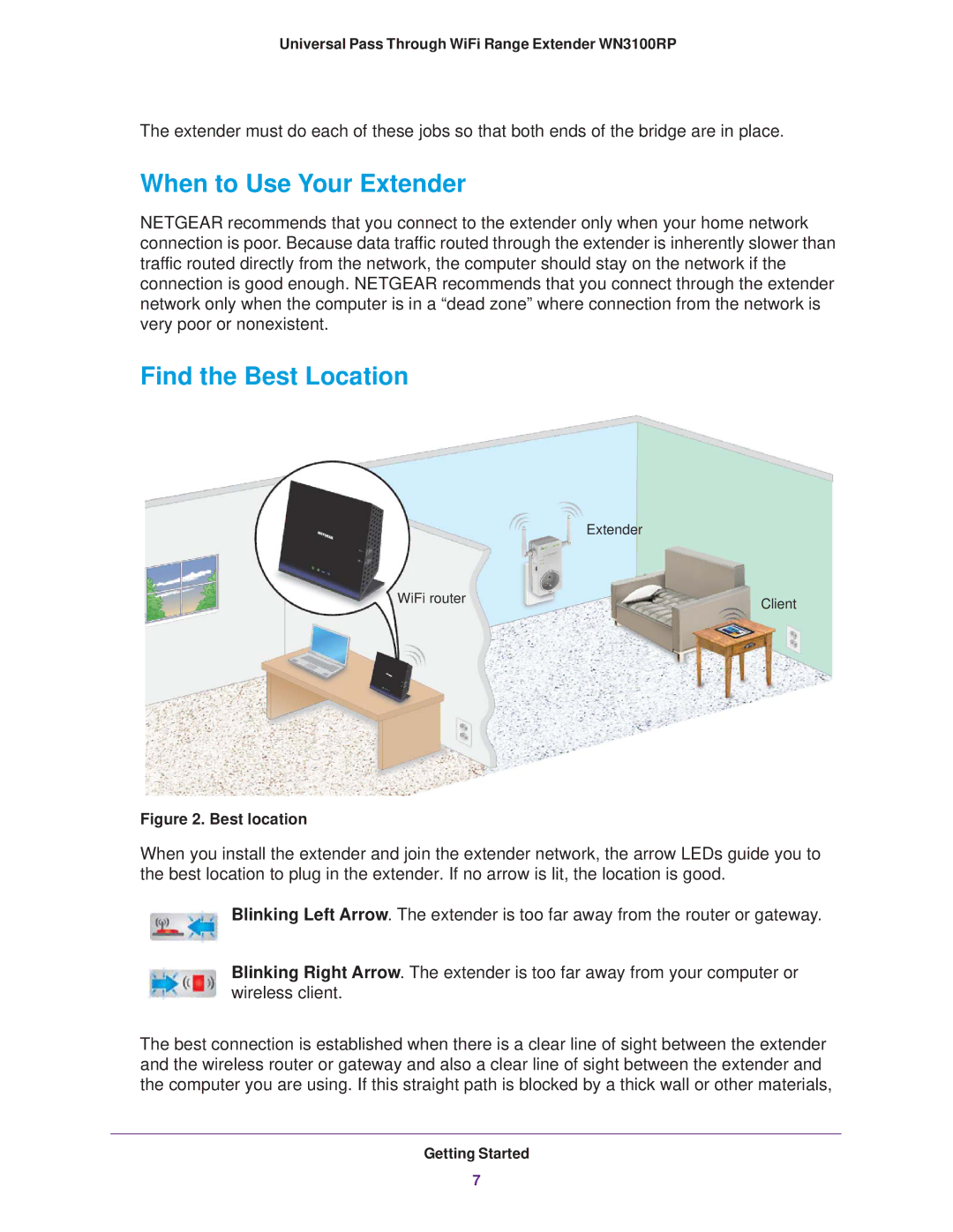 NETGEAR WN3100RP manual When to Use Your Extender, Find the Best Location 