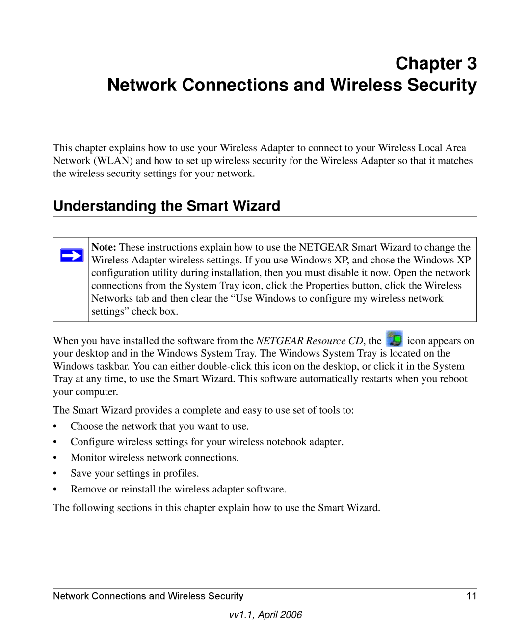 NETGEAR WN511T user manual Network Connections and Wireless Security, Understanding the Smart Wizard 