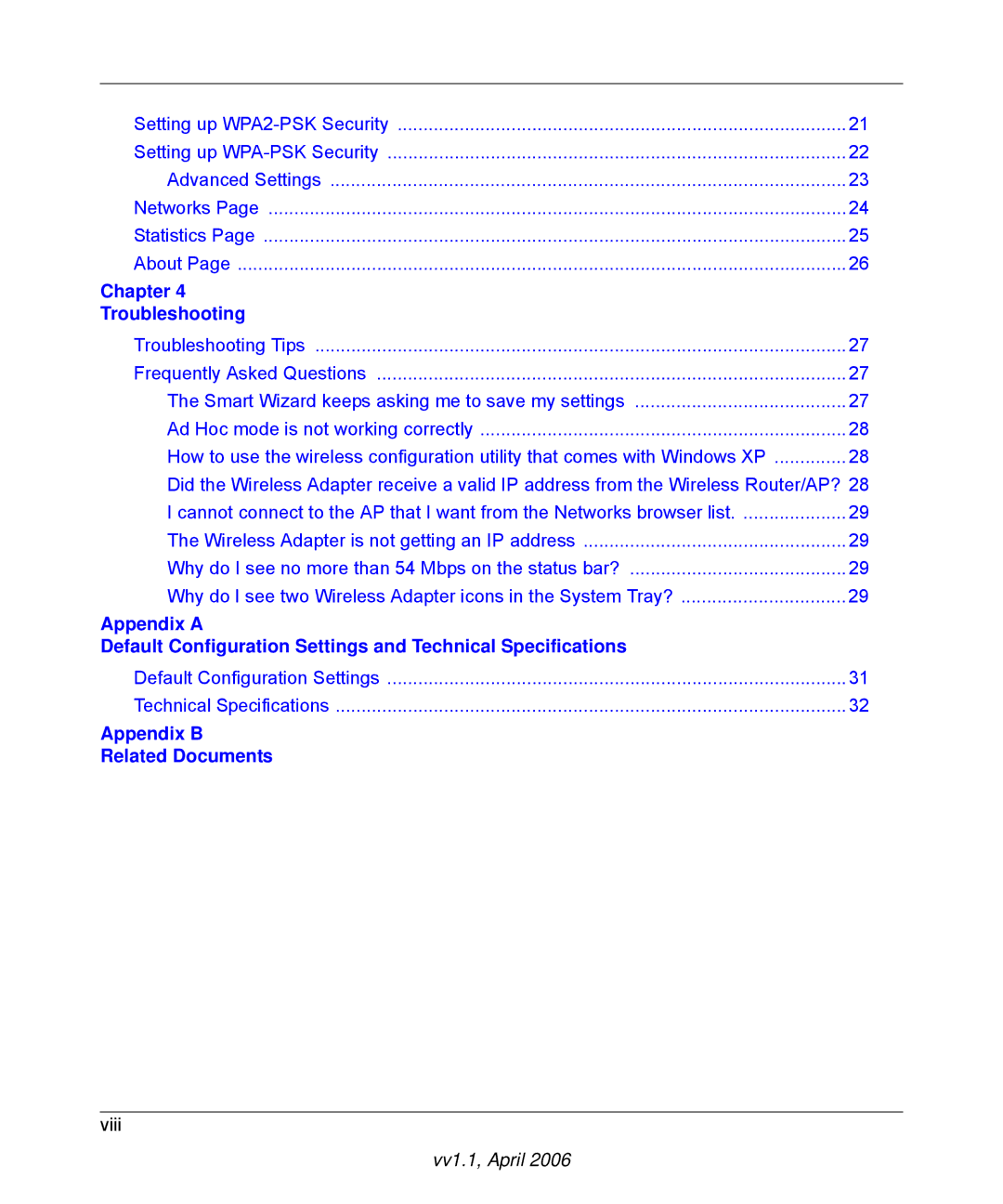 NETGEAR WN511T user manual Appendix B Related Documents 