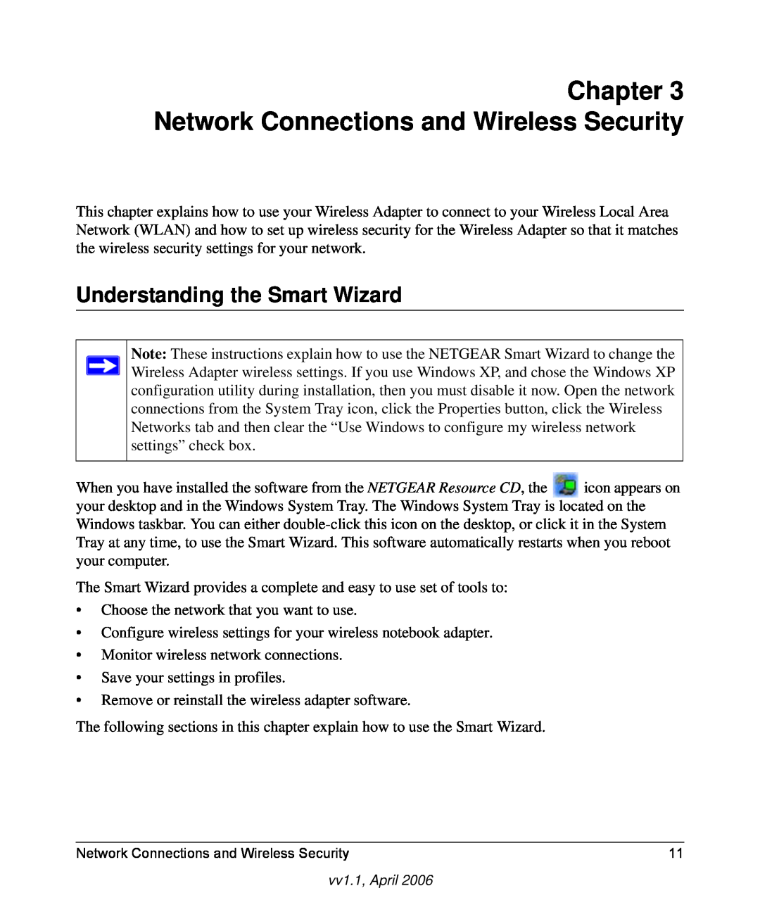 NETGEAR WN511T user manual Network Connections and Wireless Security, Understanding the Smart Wizard 