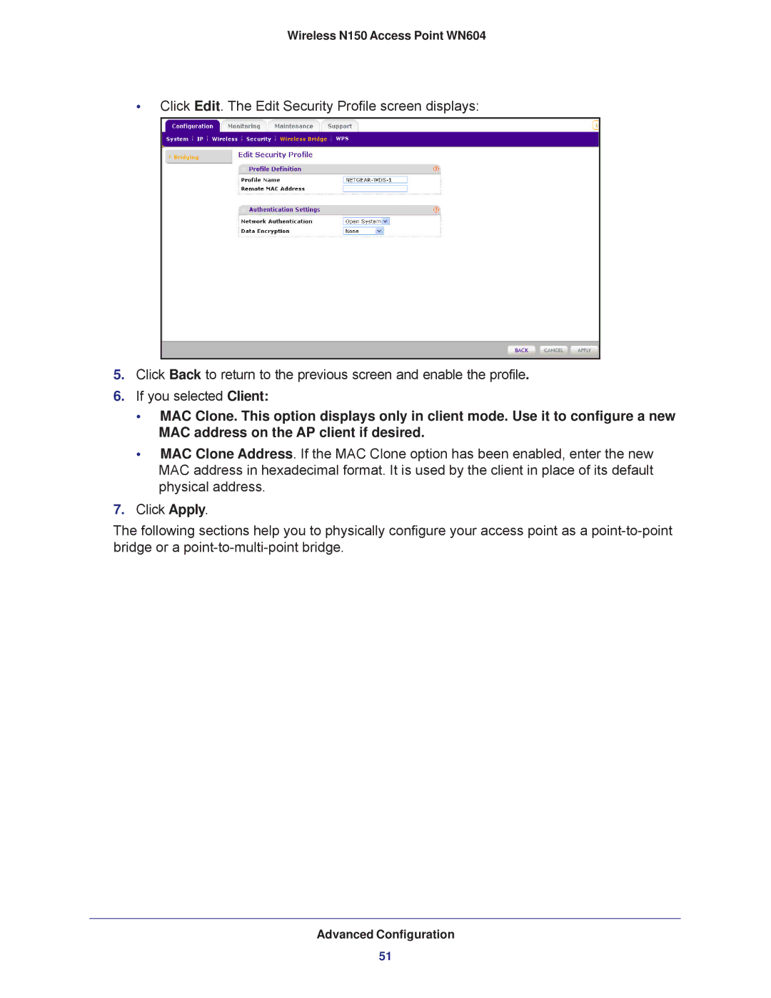 NETGEAR user manual Wireless N150 Access Point WN604 