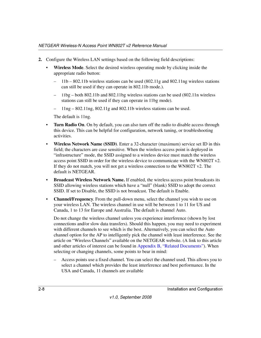 NETGEAR manual Netgear Wireless-N Access Point WN802T v2 Reference Manual 