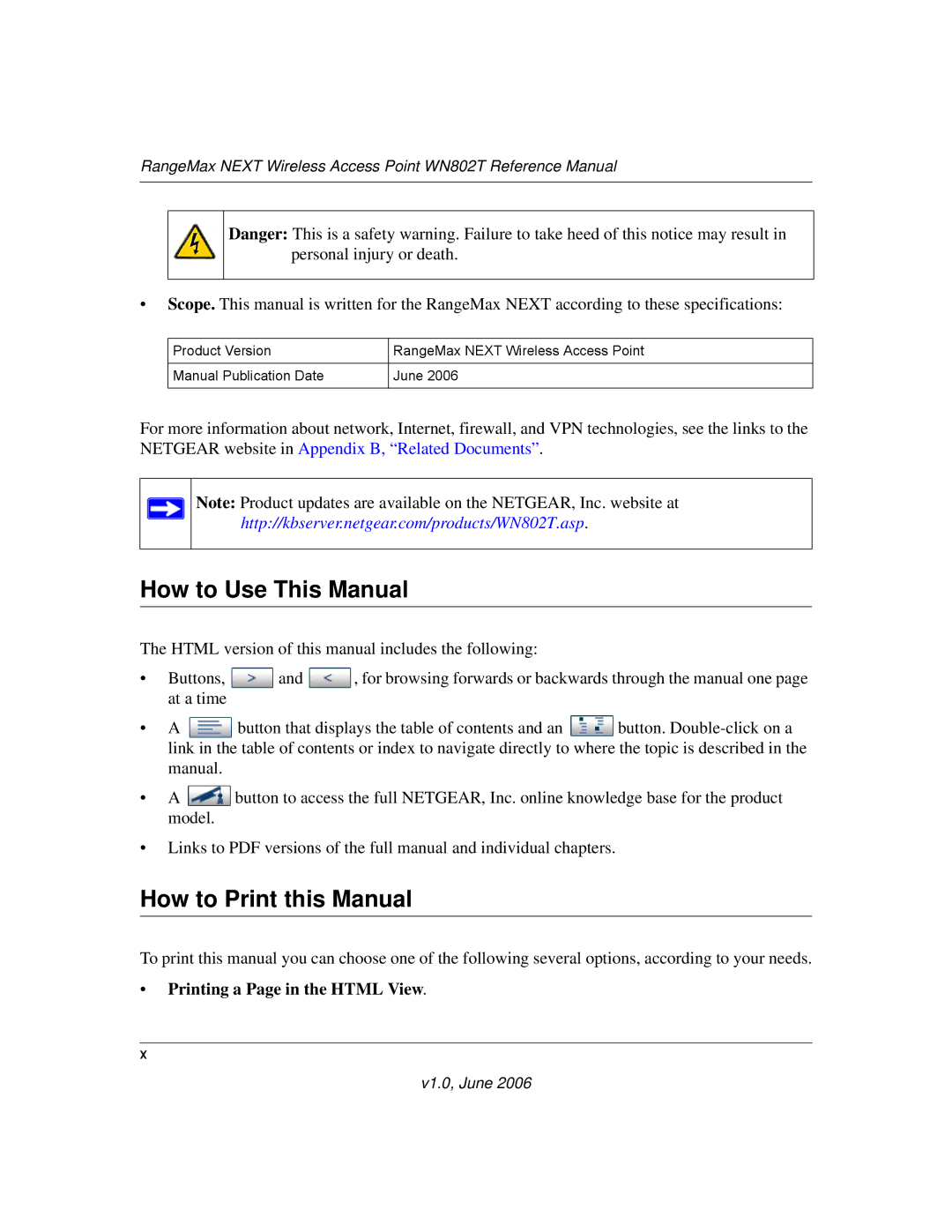 NETGEAR WN802T manual How to Use This Manual, How to Print this Manual 